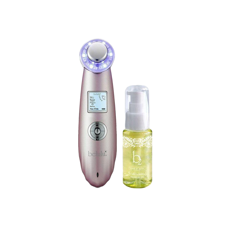 belulu classy Upgraded Version #Pink Lifting Tightening and Introducing RF Beauty Device + Beauty Serum Set KRD1007N-PK