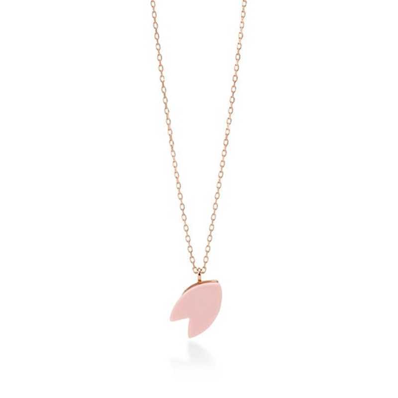 【Limited Quantity】AHKAH Thiran Series 18K Pink Gold Cherry Blossom Petal Necklace 1 piece