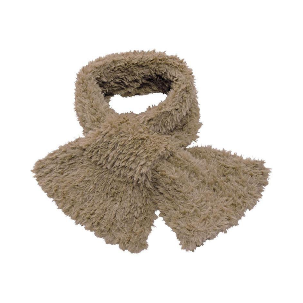 COGIT Plush Short Interwoven Scarf #Mocha Color 1 Piece Casual Fashion/Simple and Versatile