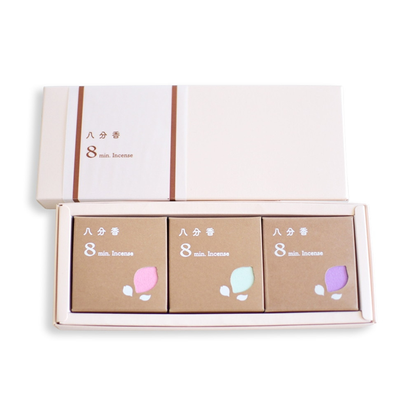 YOU YOU ANG  Eight-Fragrance Flowers Incense 3-Piece Set Butterfly Orchid & Lily & Iris 90 Sticks