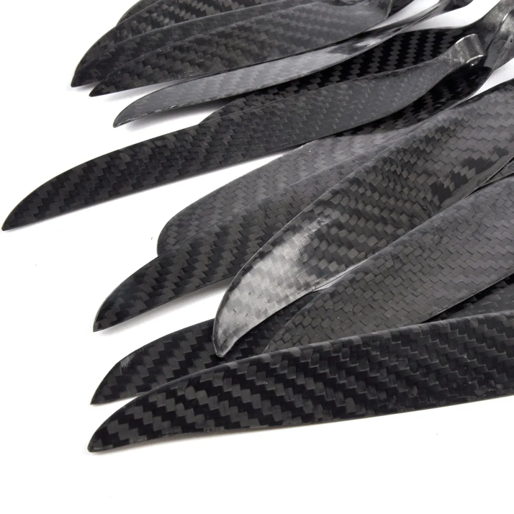 XAERO 1 Pair 9.5-18 Inch Carbon Fiber Twill Folding Propeller Light Weight for RC Airplane High Performance