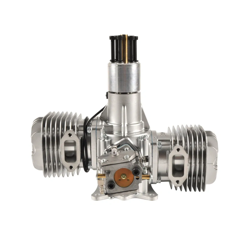 DLE 120CC Twin Cylinder Two Stroke Side Exhaust Gas Engine for RC Airplane