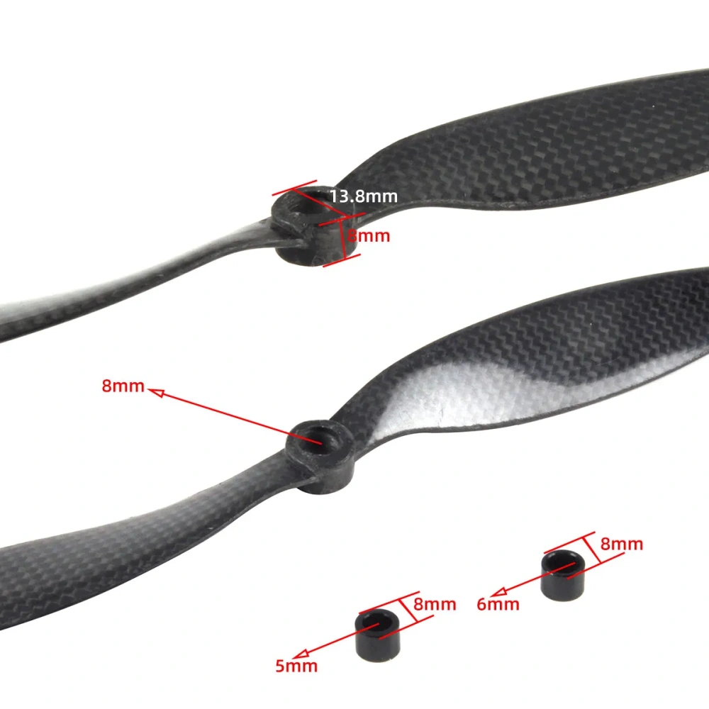 XAERO Carbon Fiber Propeller for RC Electric Airplane Sizes 8045 9047 1045 1147 1260 1365 1470 1580 1680 1780