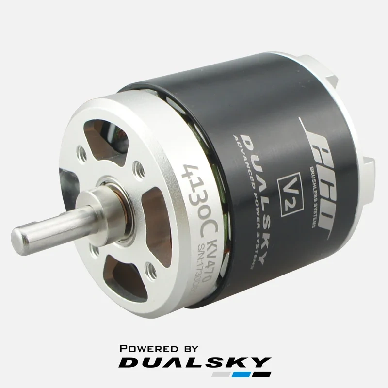 Dualsky ECO4130C Outer Rotor Motor, Performance Matches 5060EA for Fixed Wing Aircraft