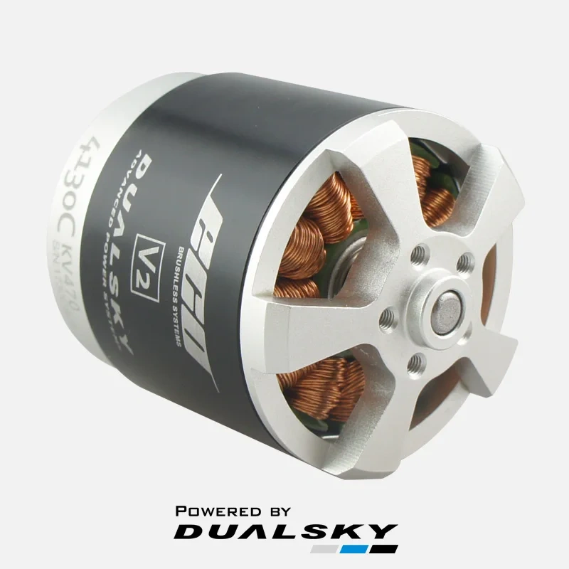 Dualsky ECO4130C Outer Rotor Motor, Performance Matches 5060EA for Fixed Wing Aircraft