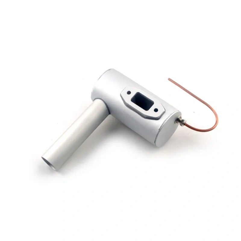 50CC Smoke Exhaust Pipe Compatible with DLE55/DA50/GP50R Engines Anodized Aluminum RC Aircraft Muffler