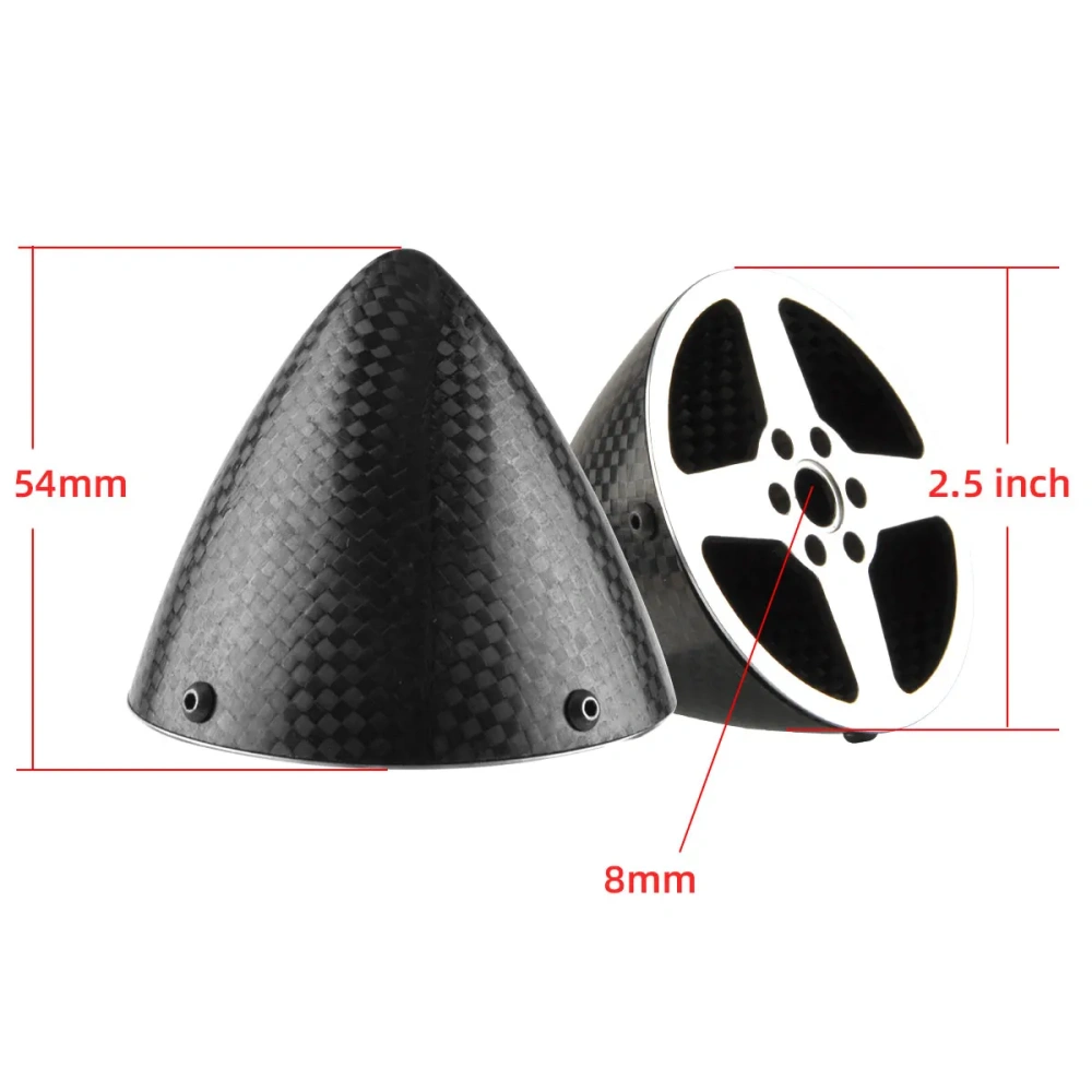 XAERO 1PC 3K Carbon Fiber No Mouth Spinner 1.75"-3" for F3A Model Airplane