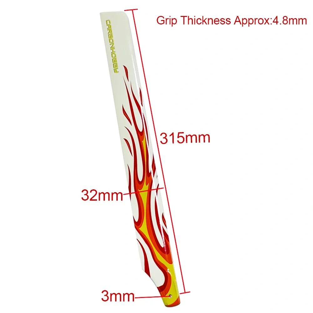 XAERO 325mm Carbon Fiber Main Rotor Blades for Align T-REX 450 450L 450 Pro DFC Sport Helicopter RC Parts