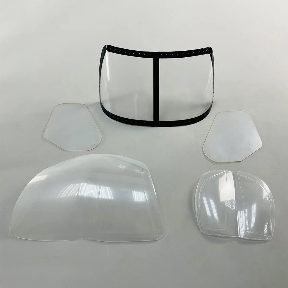 Roban 800 Size Airwolf Fuselage Spare Parts - Nose Cover Window Tail Landing Gear Wood Spacers Replacement