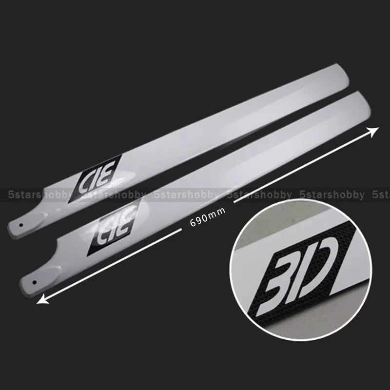690mm 3K Carbon Fiber Main Rotor Blades for ALIGN T-REX 700 XL700 X7 Helicopter RC Parts 690mm