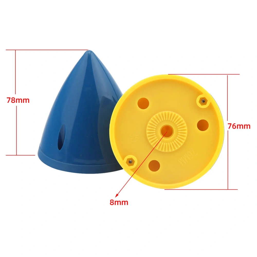 XAERO 1Pc 1.5" /1.75" / 2" / 2.25"/ 2.5"/2.75"/3" Nylon Plastic 2 blade Propeller Spinner For RC Airplane 5colors