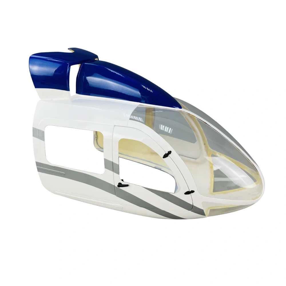 Roban 600 Size EC145 Fuselage Spare Parts - Nose Cover Window Tail Landing Gear Wood Spacers Replacement