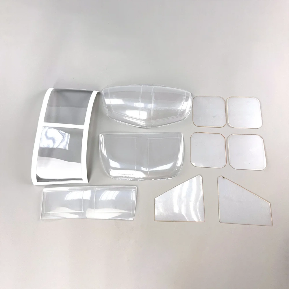 Roban 800 Size Bell 412 Fuselage Spare Parts - Nose Cover Window Tail Landing Gear Wood Spacers Replacement