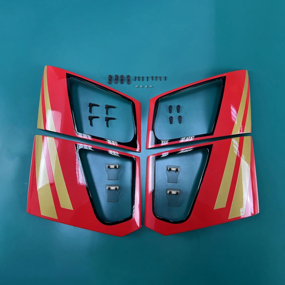 Roban 800 Size EC130 Fuselage Spare Parts - Nose Cover Window Tail Landing Gear Wood Spacers Replacement