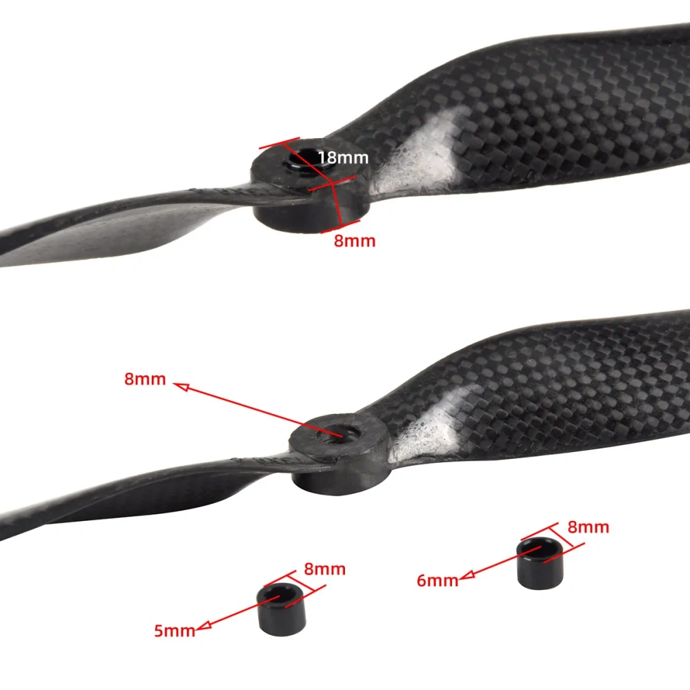 XAERO Carbon Fiber Propeller for RC Electric Airplane Sizes 8045 9047 1045 1147 1260 1365 1470 1580 1680 1780