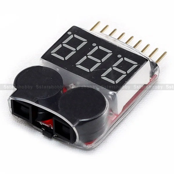 XAERO 1-8S Battery Monitor & Low Voltage Beeper, Dual-Function Battery Tester with Alarm
