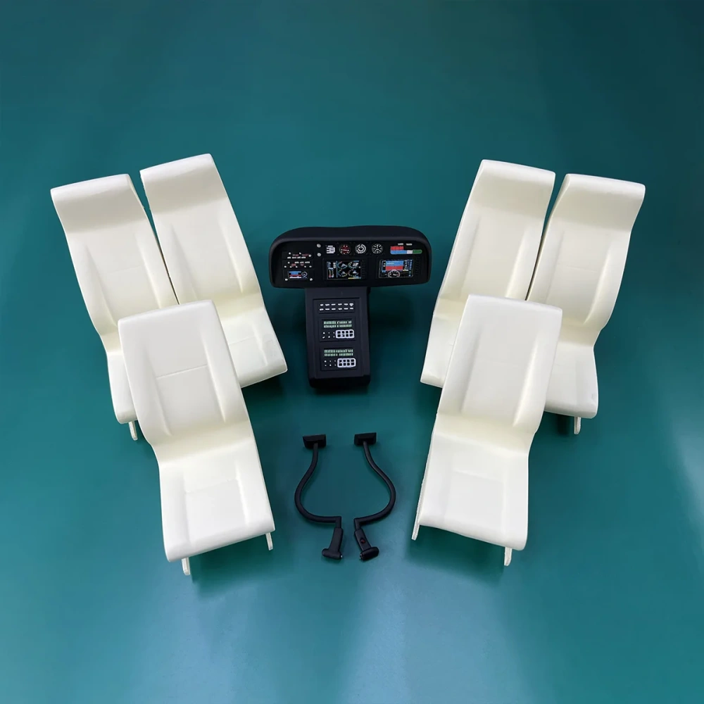 Roban 700 Size AS350 Fuselage Spare Parts - Nose Cover Window Tail Landing Gear Wood Spacers Replacement