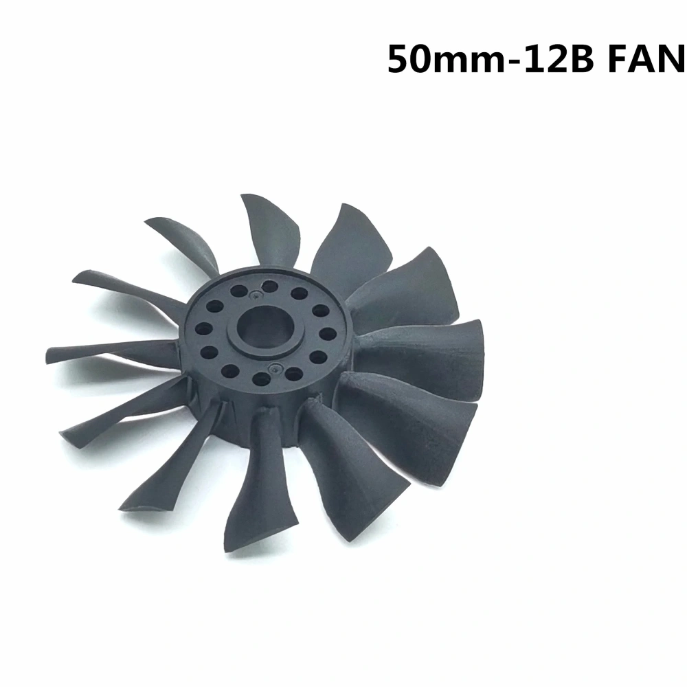 50mm 12-Blade EDF Ducted Fan Unit for RC Jet Aircraft Turbine Power System 50000RPM High-Thrust