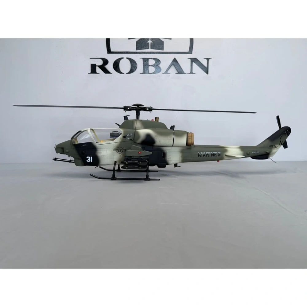 Roban 470 Size AH-1W Cobra Jungle Camo RC Helicopter GPS Mode X2 Flight Control with Realistic LED Lights RTF Version