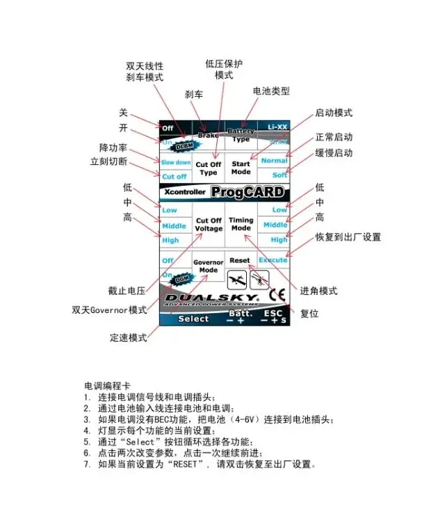 BA V2 ESC Program Card, Dedicated Programmer for Blue Arrow Speed Controllers