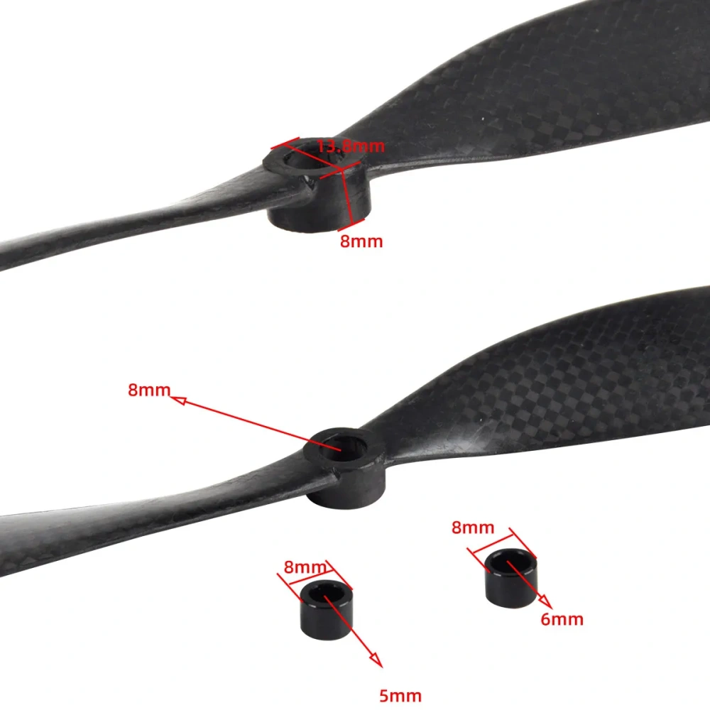 XAERO Carbon Fiber Propeller for RC Electric Airplane Sizes 8045 9047 1045 1147 1260 1365 1470 1580 1680 1780