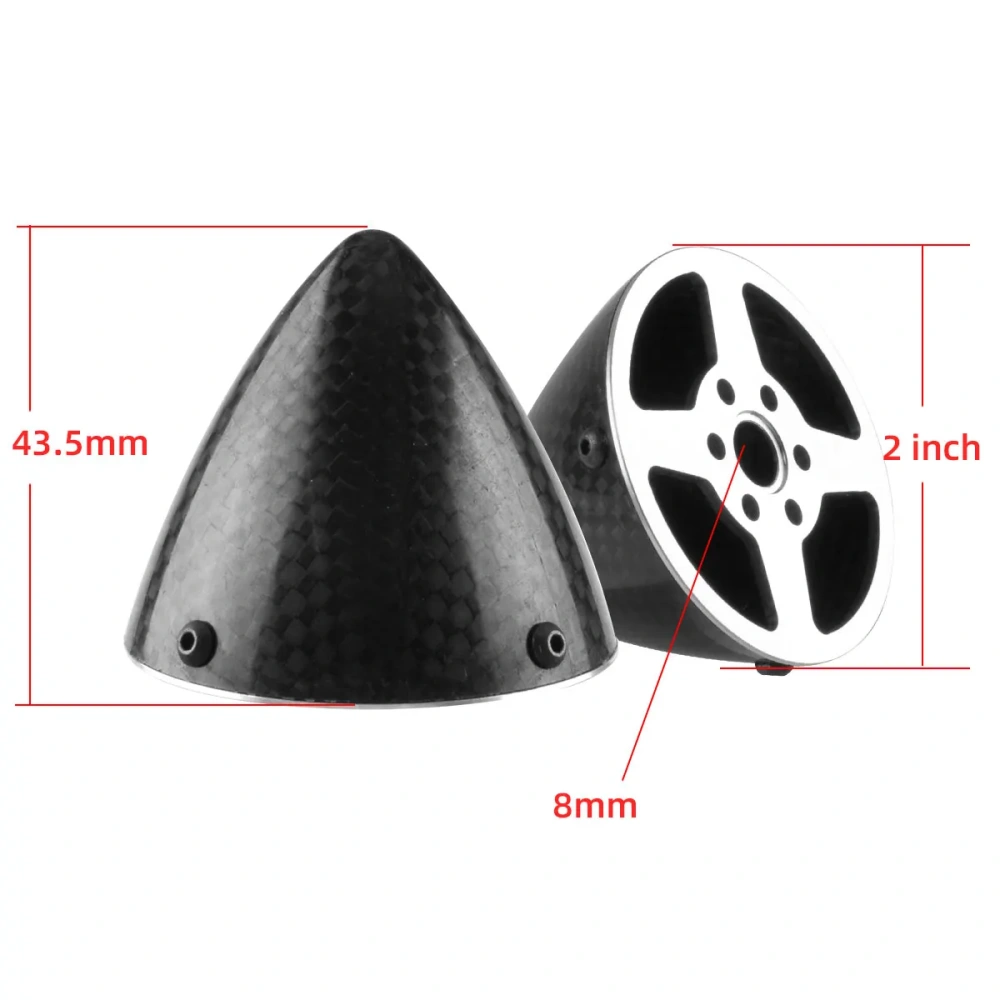 XAERO 1PC 3K Carbon Fiber No Mouth Spinner 1.75"-3" for F3A Model Airplane