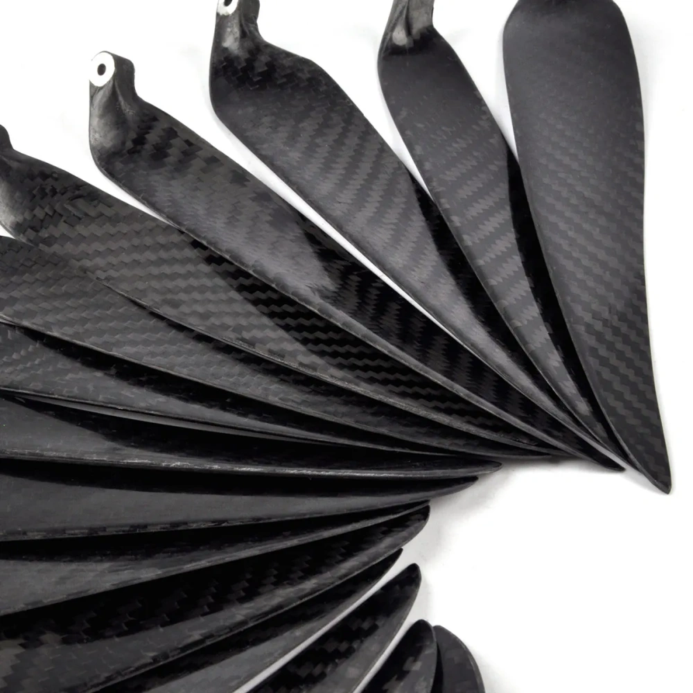 XAERO 1 Pair 9.5-18 Inch Carbon Fiber Twill Folding Propeller Light Weight for RC Airplane High Performance