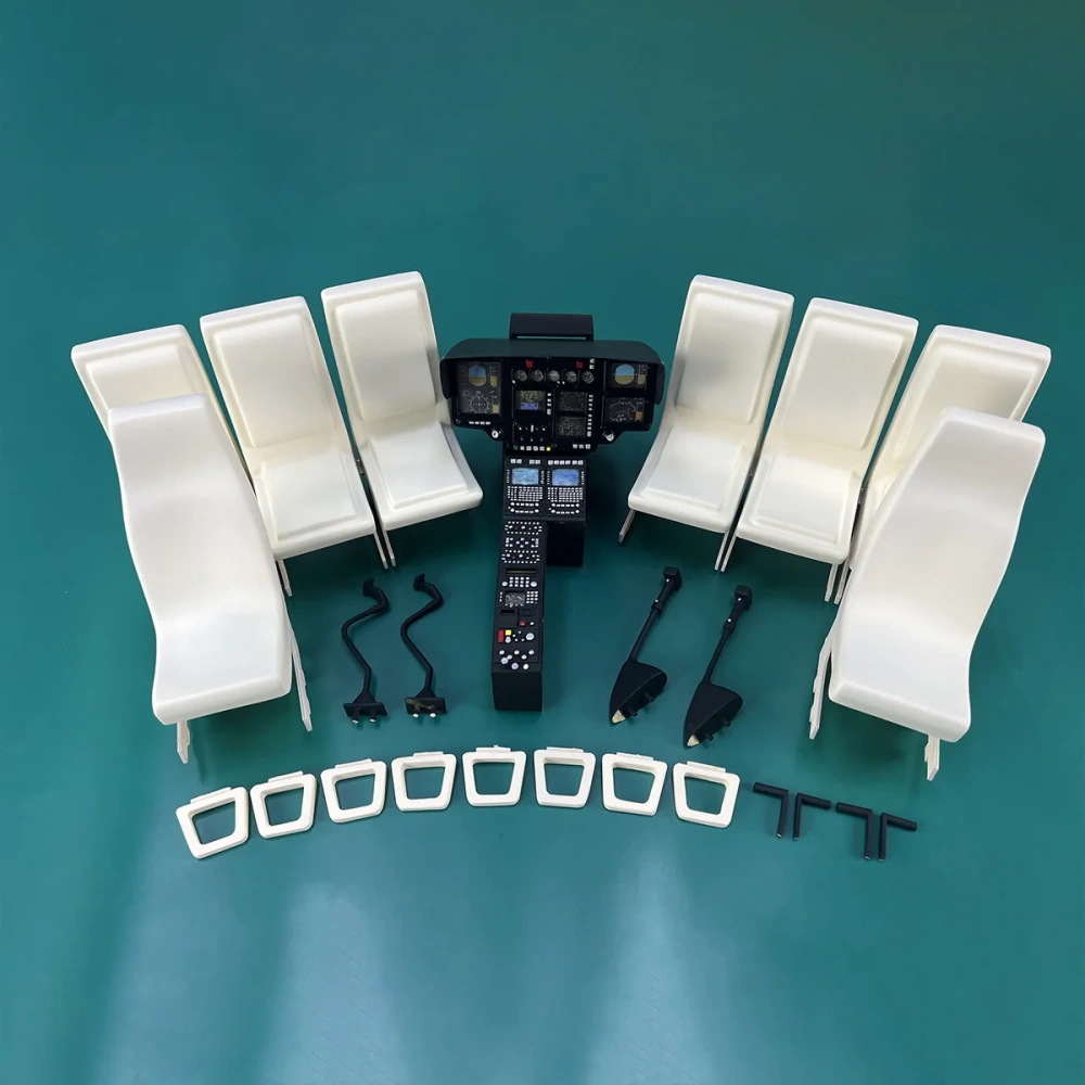 Roban 800 Size EC145 Fuselage Spare Parts - Nose Cover Window Tail Landing Gear Wood Spacers Replacement