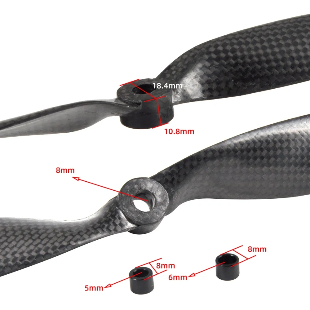 XAERO Carbon Fiber Propeller for RC Electric Airplane Sizes 8045 9047 1045 1147 1260 1365 1470 1580 1680 1780