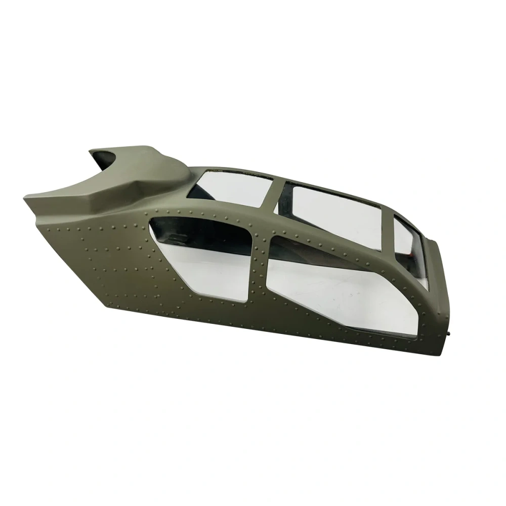 Roban 500 Size AH-64 Fuselage Spare Parts - Nose Cover Window Tail Landing Gear Wood Spacers Replacement