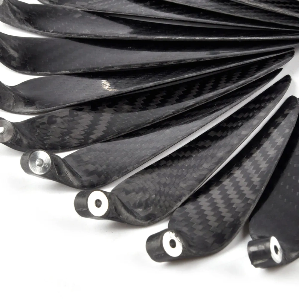 XAERO 1 Pair 9.5-18 Inch Carbon Fiber Twill Folding Propeller Light Weight for RC Airplane High Performance