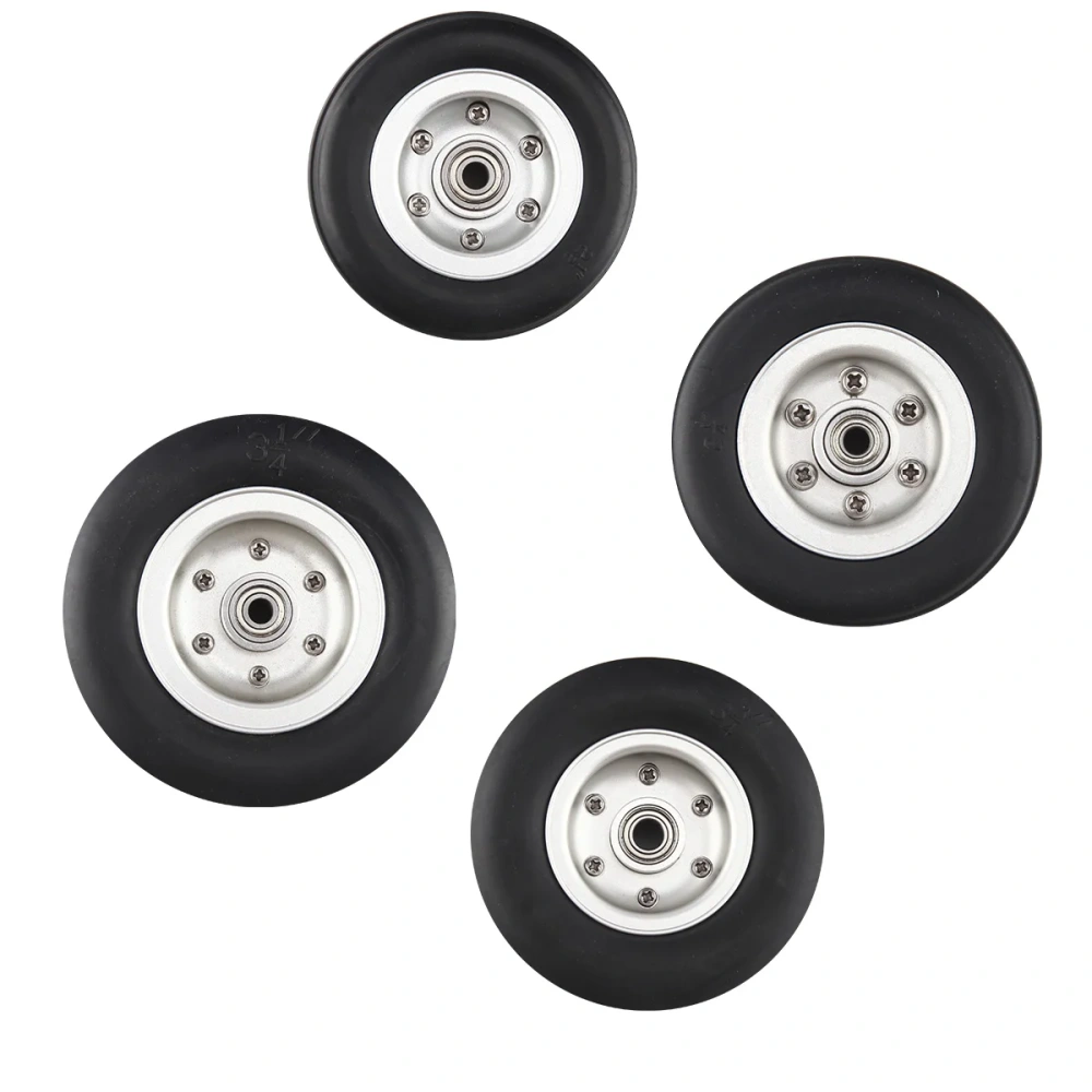 XAERO 1pcs 2''/2.25''/2.5''/2.75''/3''/3.25''/3.5''/3.75''/4''inch Rubber Tires Wheel with Aluminum Alloy Hub for RC Model Plane