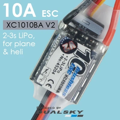 Dualsky XC1010BA 10A ESC with BEC, Micro Brushless Speed Controller for Fixed Wing Aircraft