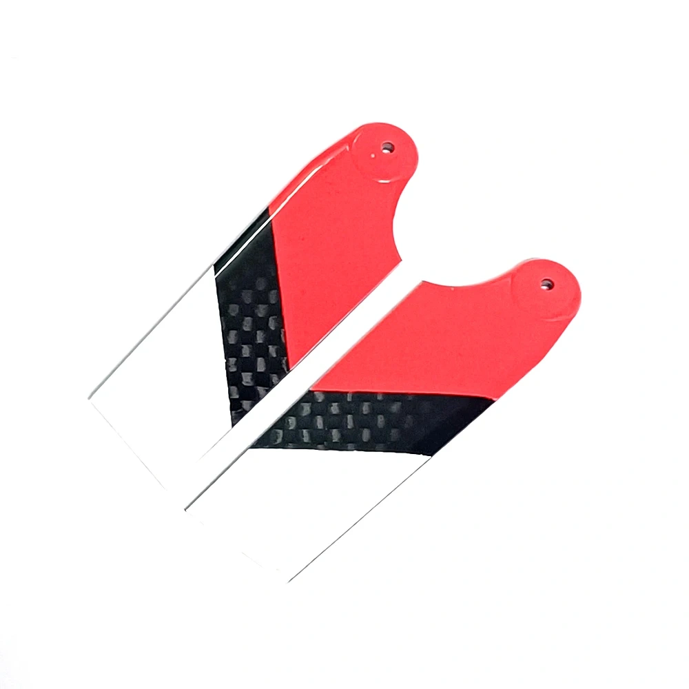 FY Tarot 450 Carbon Fiber Tail Rotor Blades TL2330-03 Red White, 450 Helicopter Tail Blades RC Helicopter Parts Spare