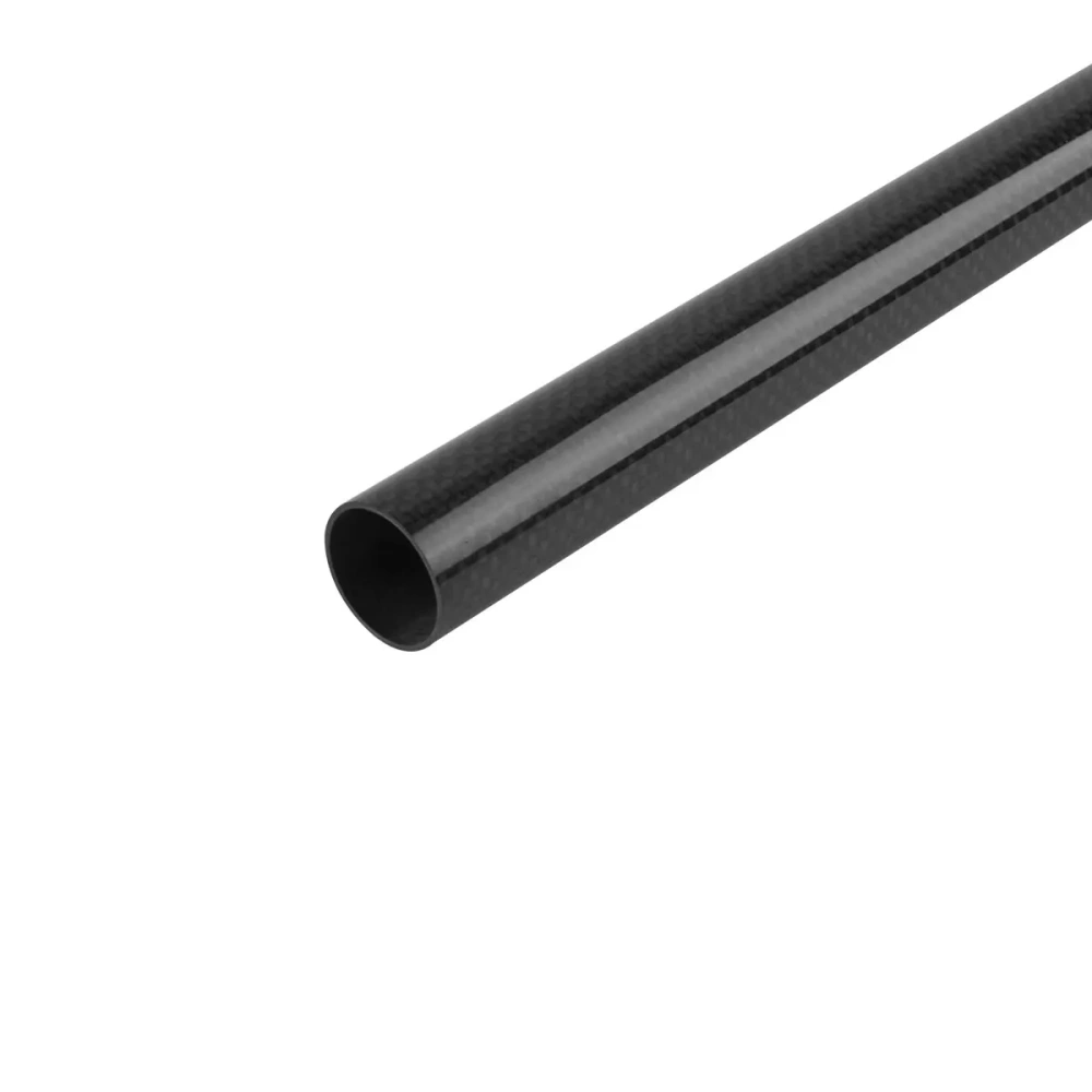 3K Gloss Black Carbon Fiber Tube 500mm Multi-Size Round Rods High-Strength for RC Models & DIY Projects