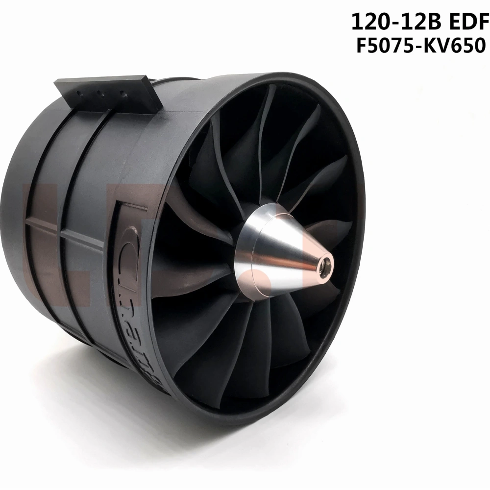 120mm 12-Blade EDF Ducted Fan with F5075-KV650 Brushless Motor 7.5KG Thrust for RC Jet Aircraft Turbine