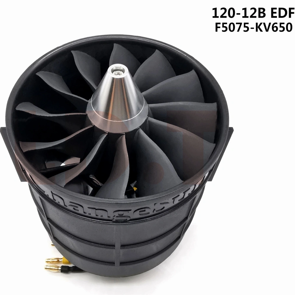 120mm 12-Blade EDF Ducted Fan with F5075-KV650 Brushless Motor 7.5KG Thrust for RC Jet Aircraft Turbine