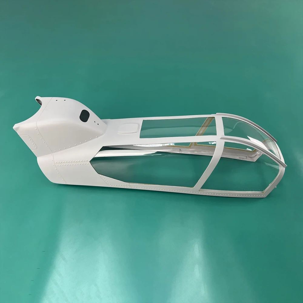 Roban 700 Size Cobra AH-1 Fuselage Spare Parts - Nose Cover Window Tail Landing Gear Wood Spacers Replacement