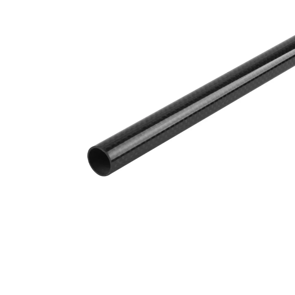 3K Gloss Black Carbon Fiber Tube 500mm Multi-Size Round Rods High-Strength for RC Models & DIY Projects
