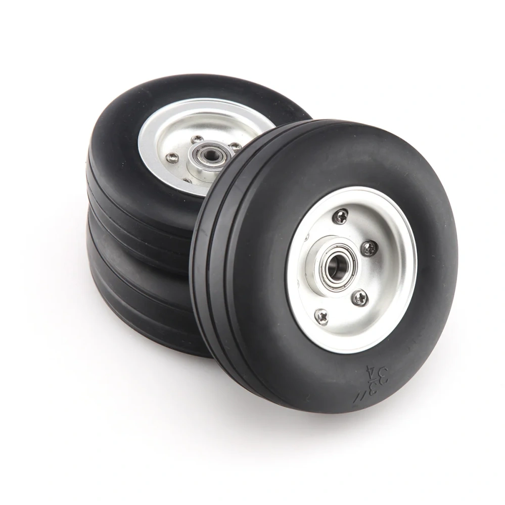 XAERO 1pcs 2''/2.25''/2.5''/2.75''/3''/3.25''/3.5''/3.75''/4''inch Rubber Tires Wheel with Aluminum Alloy Hub for RC Model Plane