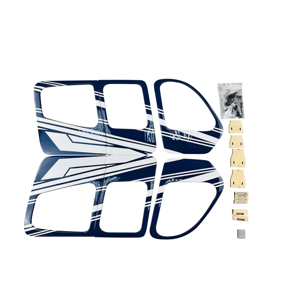 Roban 700 Size Bell429 Fuselage Spare Parts - Nose Cover Window Tail Landing Gear Wood Spacers Replacement