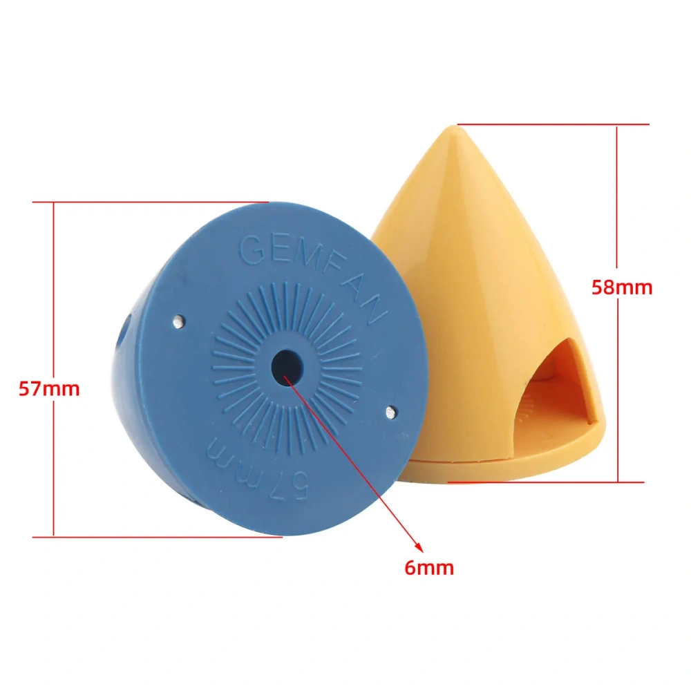XAERO 1Pc 1.5" /1.75" / 2" / 2.25"/ 2.5"/2.75"/3" Nylon Plastic 2 blade Propeller Spinner For RC Airplane 5colors