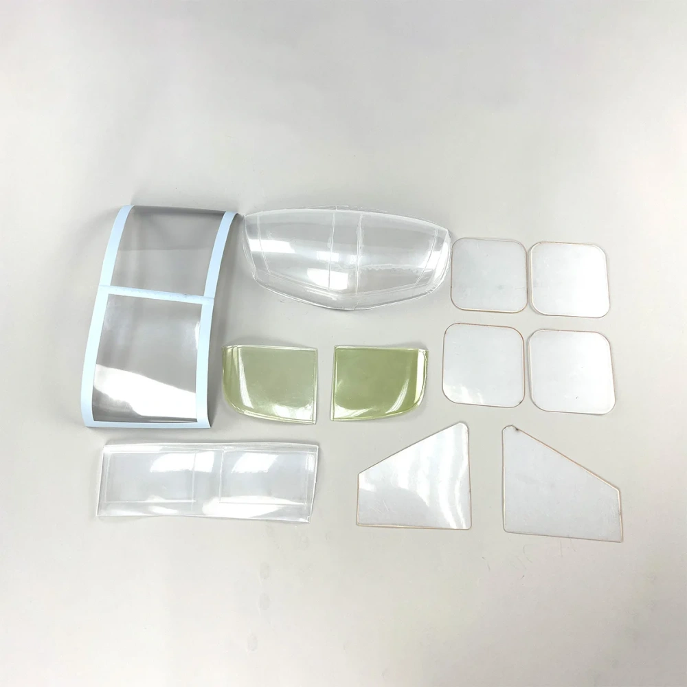 Roban 800 Size UH1N Fuselage Spare Parts - Nose Cover Window Tail Landing Gear Wood Spacers Replacement