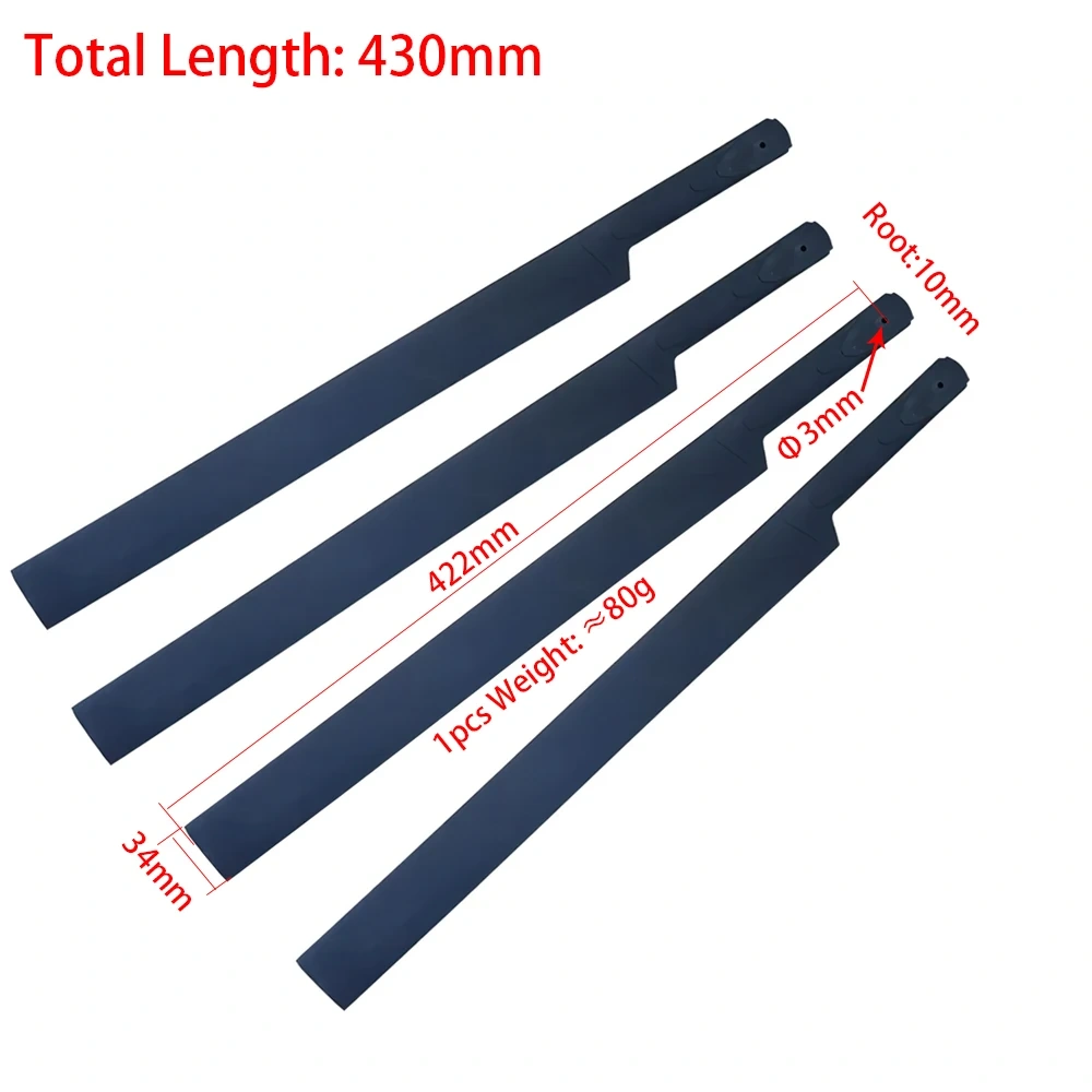 JDHMBD 500 3-Blade 4-Blade 5-Blade Main Rotor Head Assembly Scale RC Helicopter Propeller Blades for Align T-REX 500 Parts