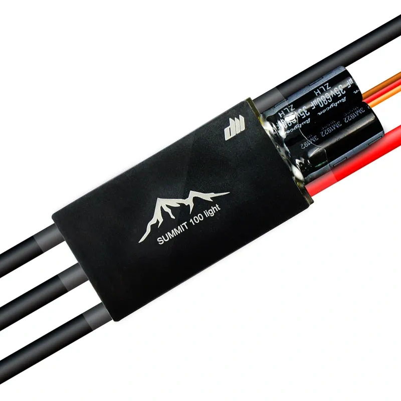 SUMMIT 100 LIGHT ESC, 100A 2S-8S Lightweight Speed Controller for Fixed Wing Aircraft