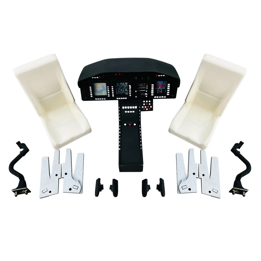 Roban 600 Size Bell429 Fuselage Spare Parts - Nose Cover Window Tail Landing Gear Wood Spacers Replacement