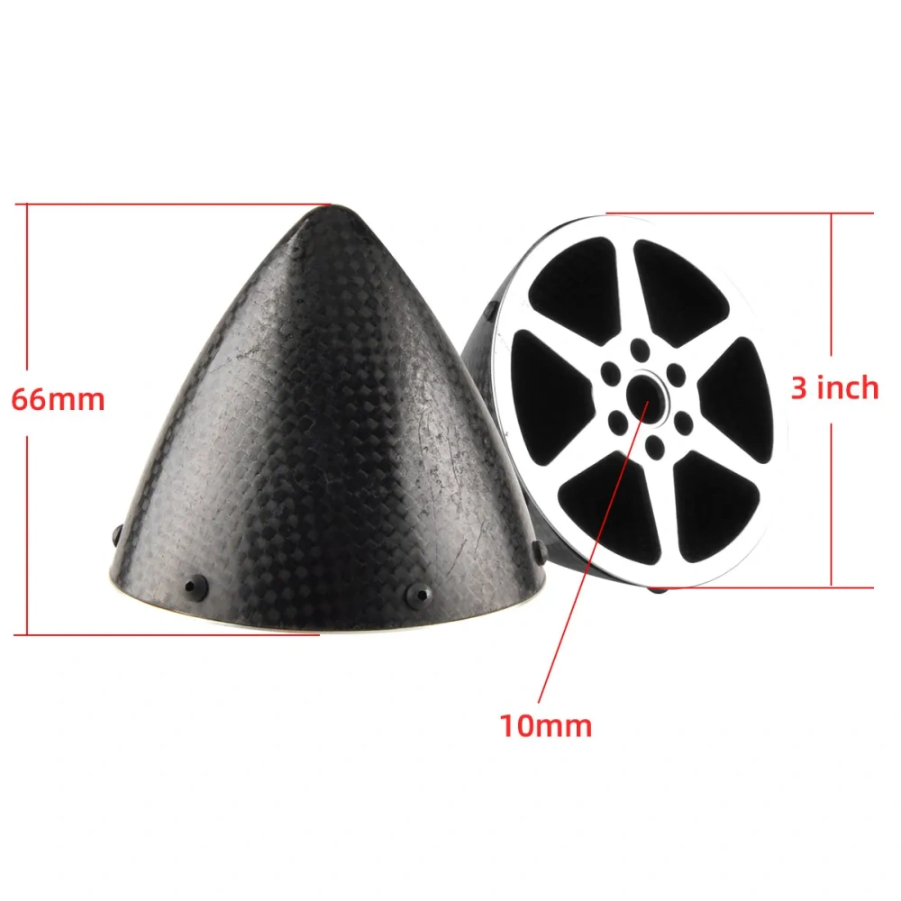XAERO 1PC 3K Carbon Fiber No Mouth Spinner 1.75"-3" for F3A Model Airplane