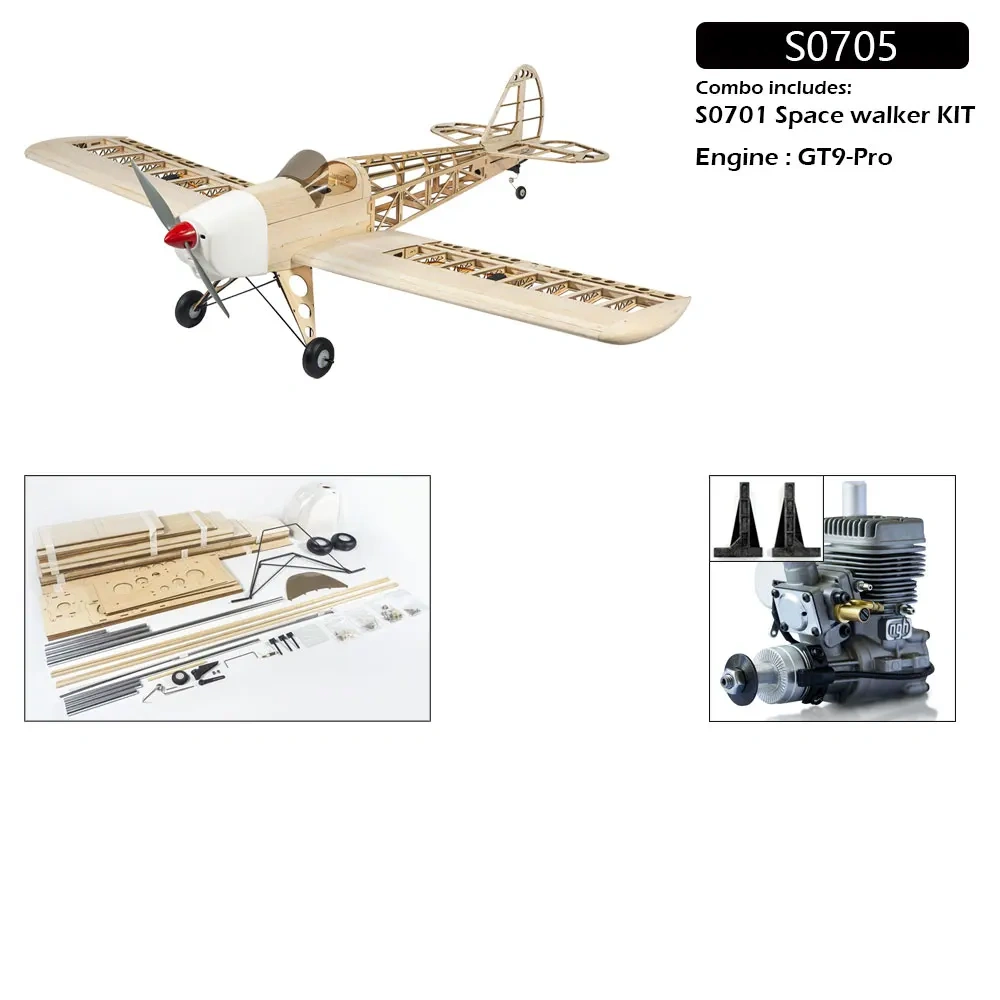 XAERO New 1.65M Spacewalker RC Plane Kit Electric/Gas Powered with Full Accessories DIY Assembly Trainer Aircraft