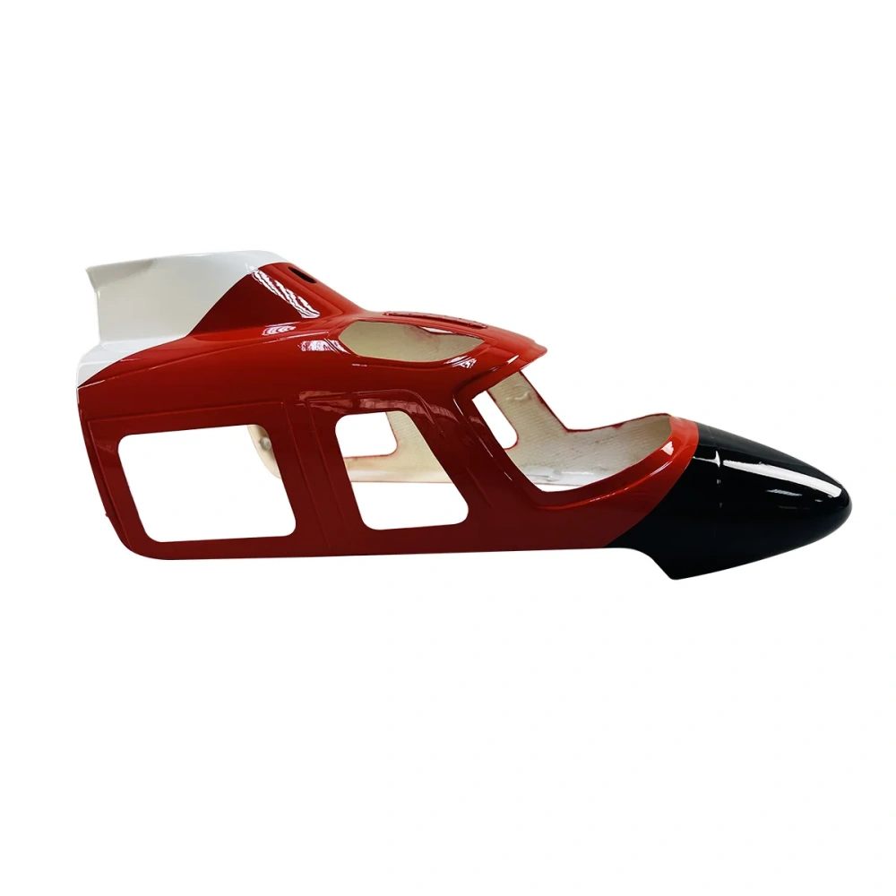 Roban 450 Size A109 Fuselage Spare Parts - Nose Cover Window Tail Landing Gear Wood Spacers Replacement