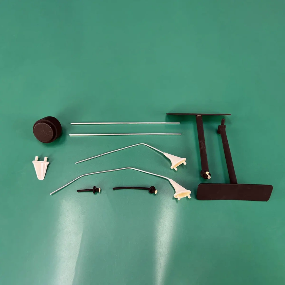 Roban 800 Size MD500E Airwolf Fuselage Spare Parts - Nose Cover Window Tail Landing Gear Wood Spacers Replacement